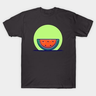 Slices Of Watermelon Cartoon Vector Icon Illustration T-Shirt